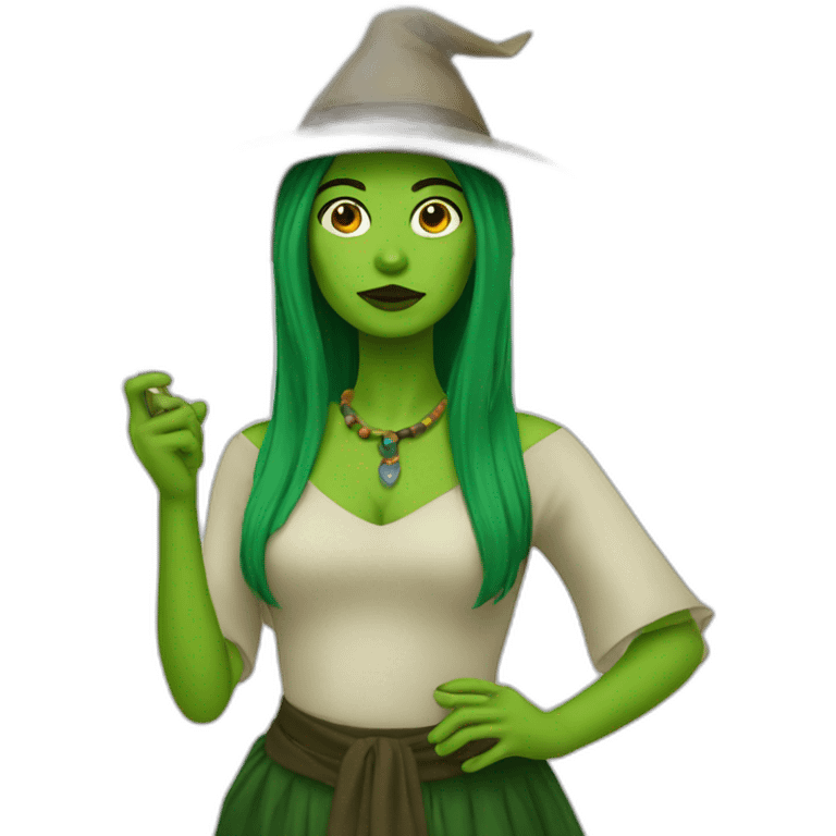 Bruja verde emoji