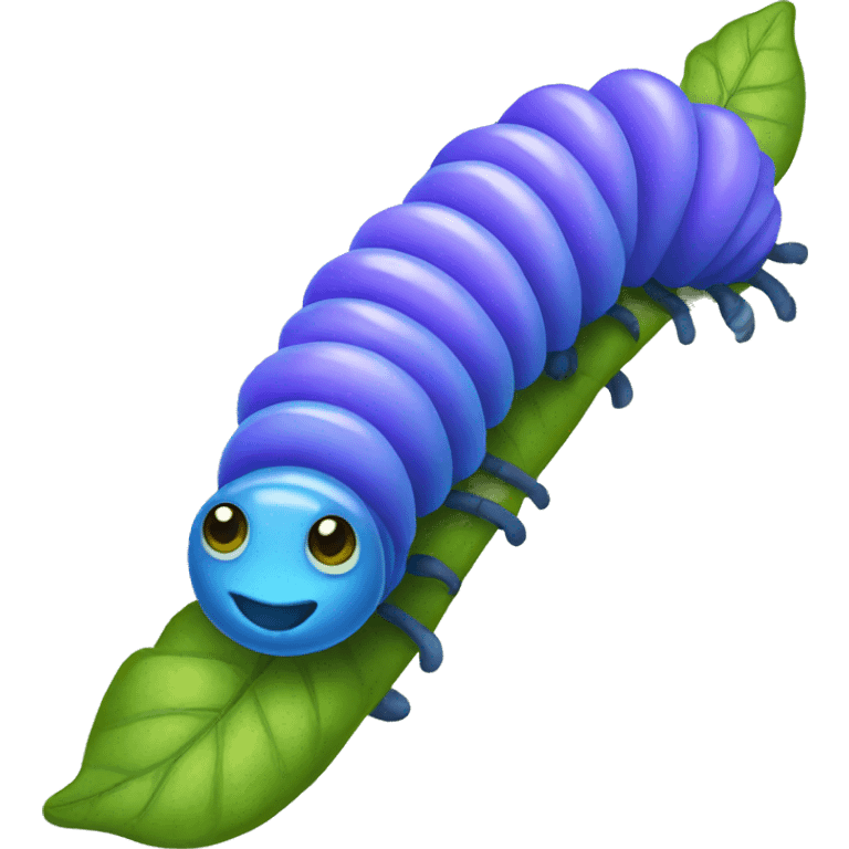 blue violet caterpillar emoji