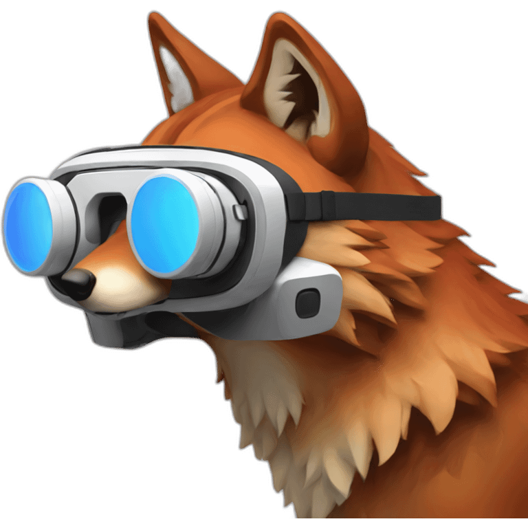 virtual reality red wolf oculus emoji