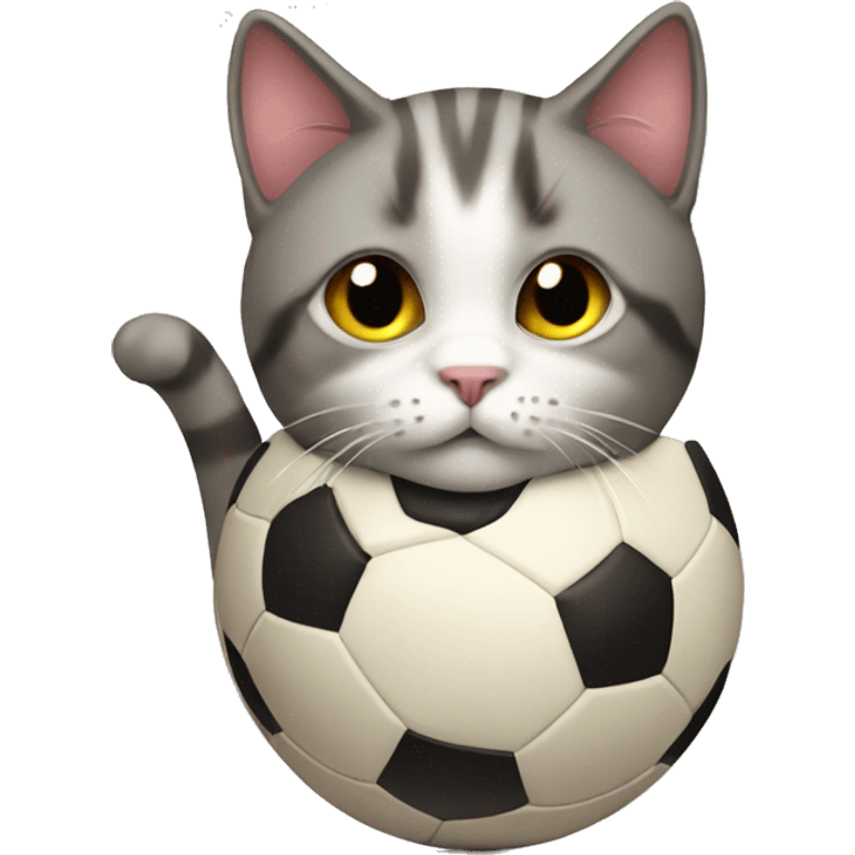 A cat with a ball emoji