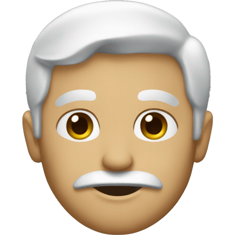 A man with a blater emoji