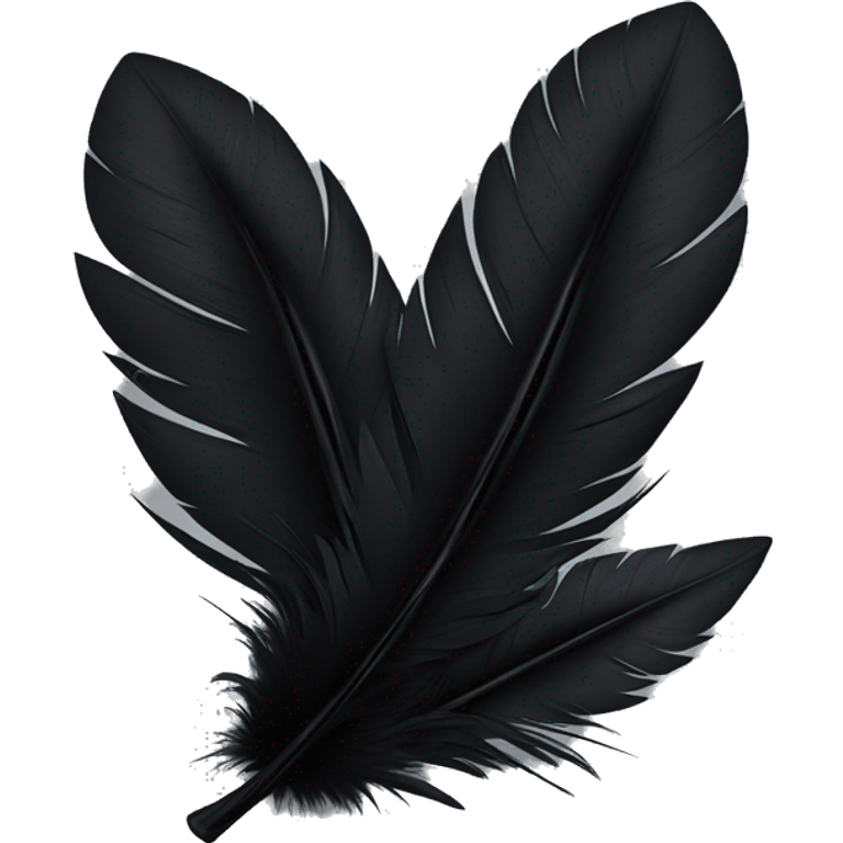 black ashes and black feathers around  emoji