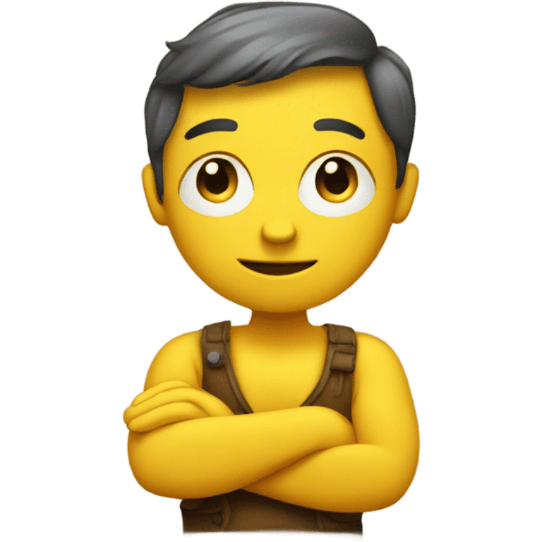 yellow emoji with arms crossed  emoji