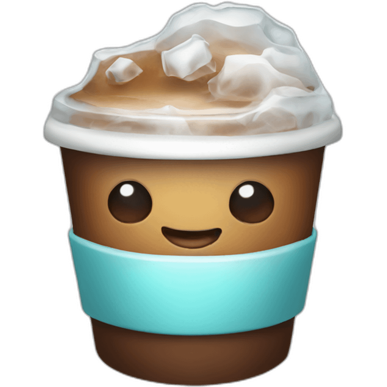 coffee with ice emoji