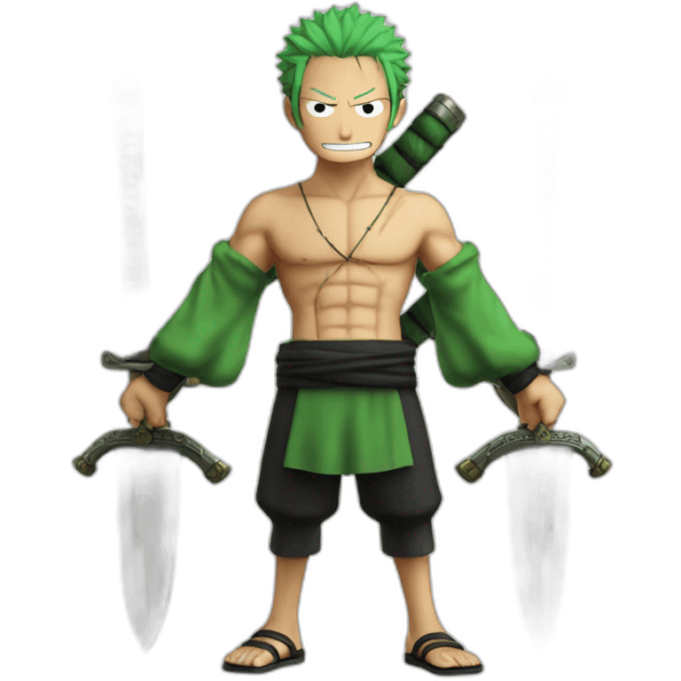 Zoro One Piece Three Swords Standing emoji