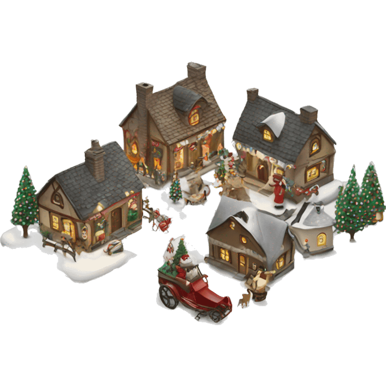 christmas village  emoji