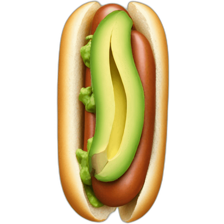 a hot dog with avocado on top emoji