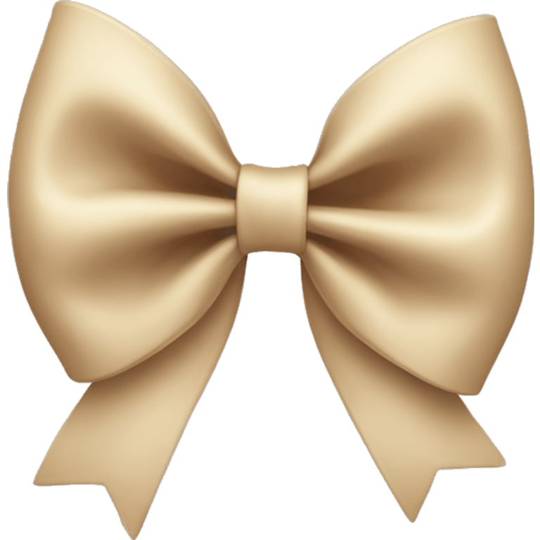 Christmas asthetic beige bow emoji