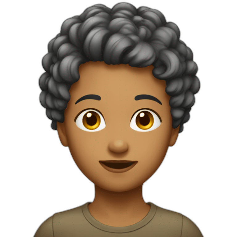 enfants cheveux court emoji