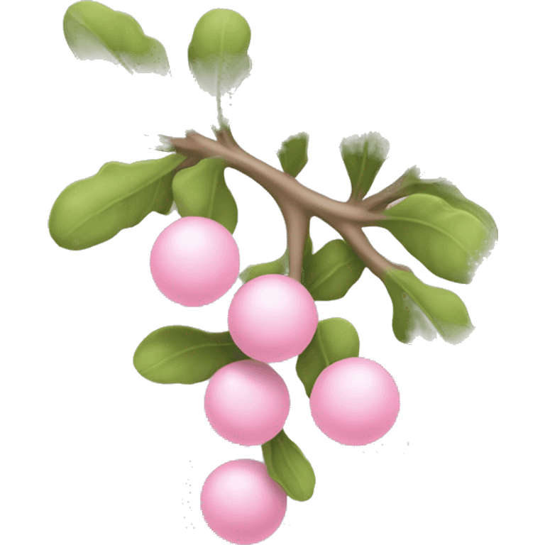 light pink mistletoe emoji