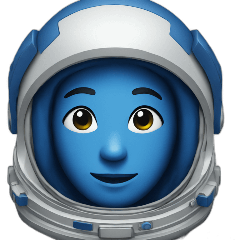 an astronaut in blue emoji