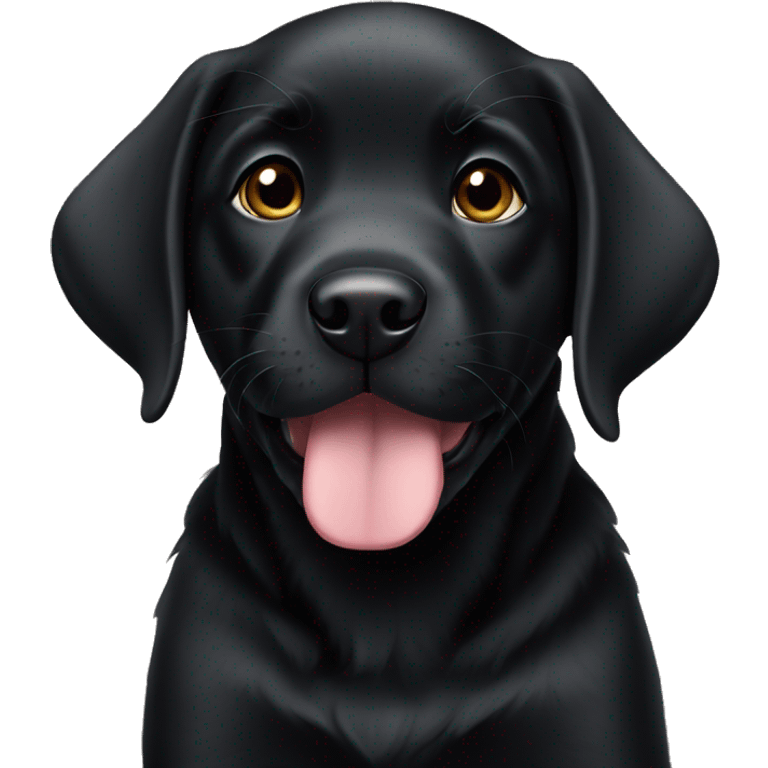 Black Labrador puppy emoji