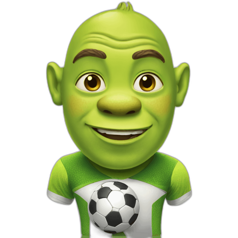 shrek playing soccer emoji