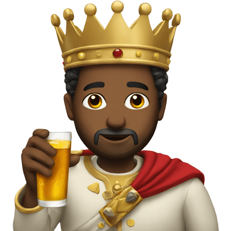 king drinking a shot emoji