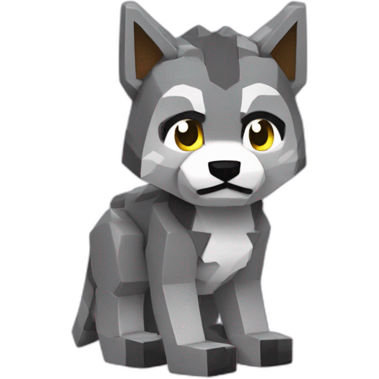 bébé loup minecraft emoji