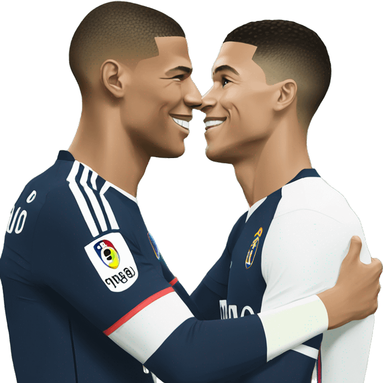 mbappé hugging ronaldo emoji