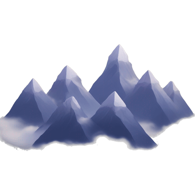 Three mountains connected with the middle peak higher than the others with three starts in the sky directly over the middle peak  emoji