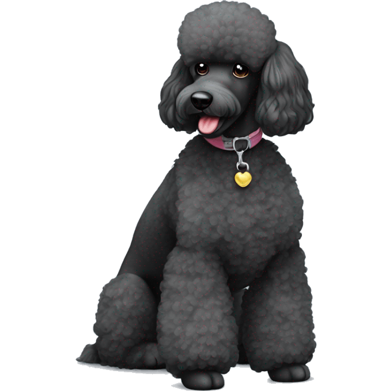 schwarzer poodle graue schnauze emoji