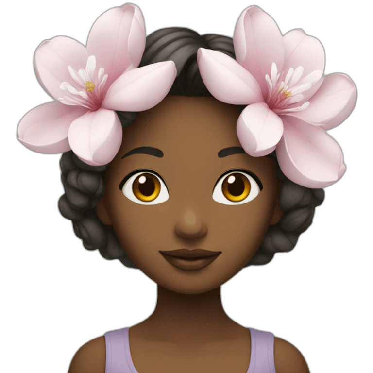 girl with magnolia emoji