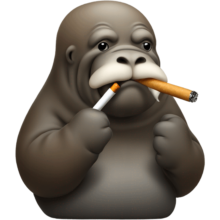 Smoking walrus emoji