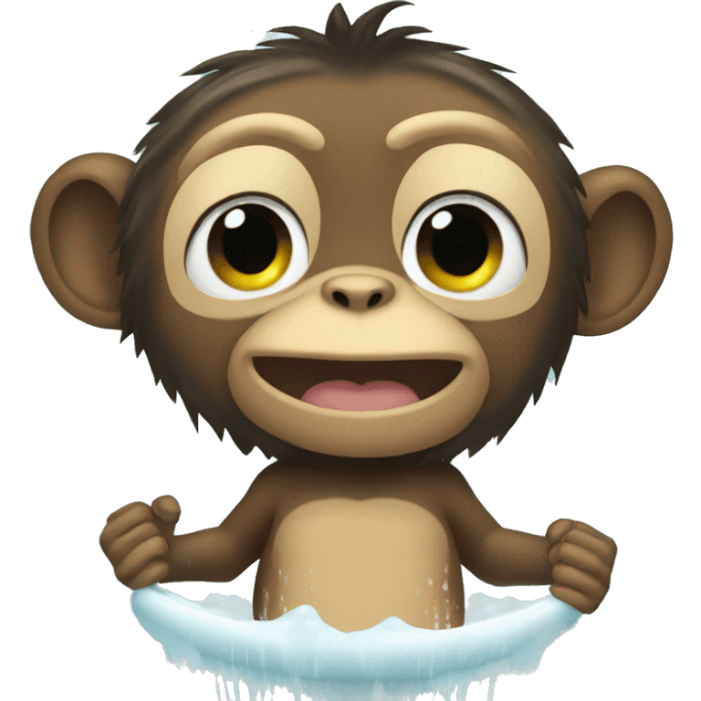 Monkey in the shower emoji