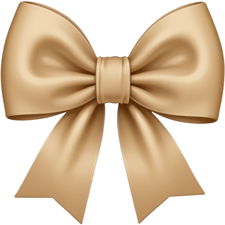 Beige bow emoji