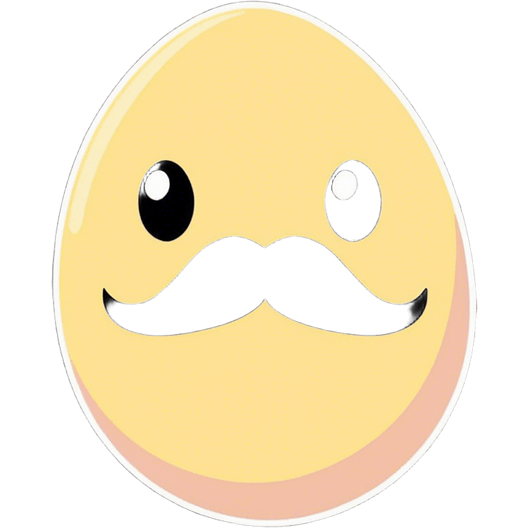 Egg with a mustache emoji