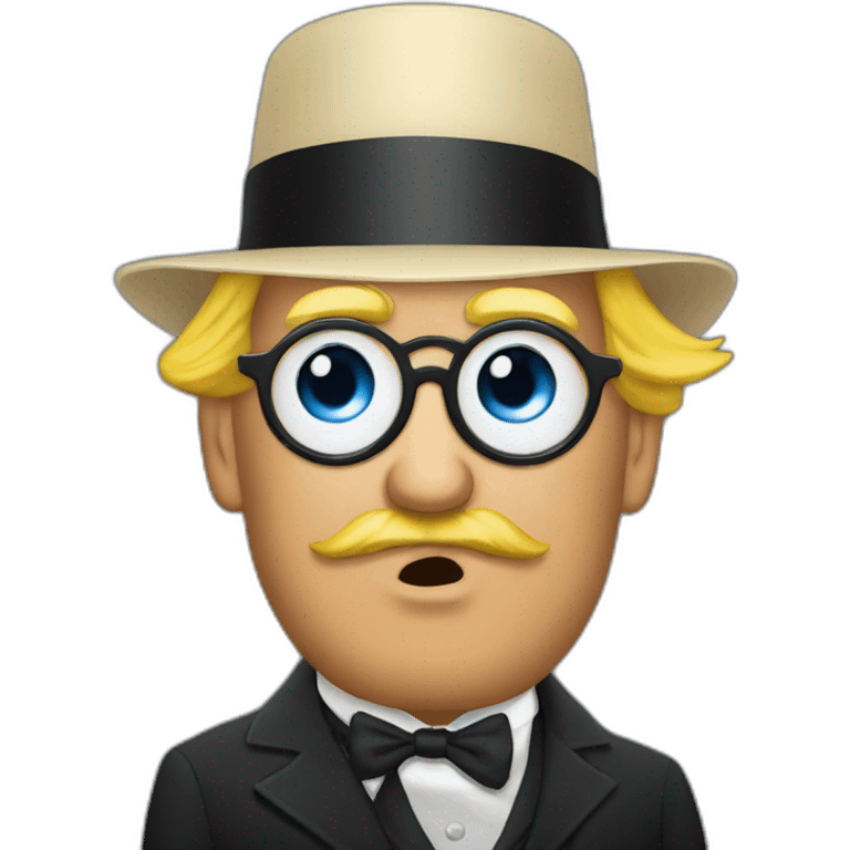 Trump wearing a monocle emoji