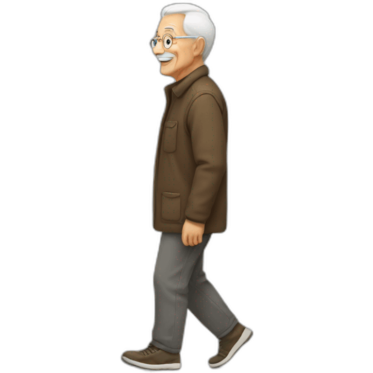 grandfather walking emoji