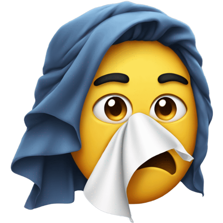 Emoji making a stank face wiping the nose emoji