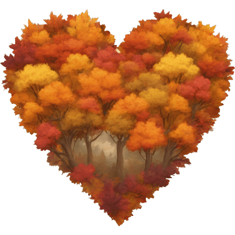 Heart of the autumn colors  emoji