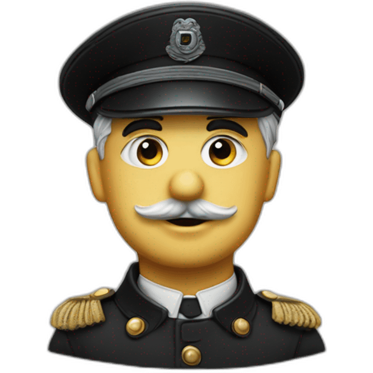 Charlie Chaplin with a German military cap emoji