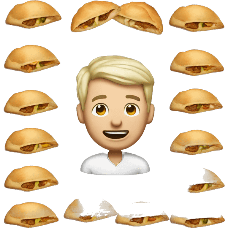 Crazy Man eating empanadas emoji