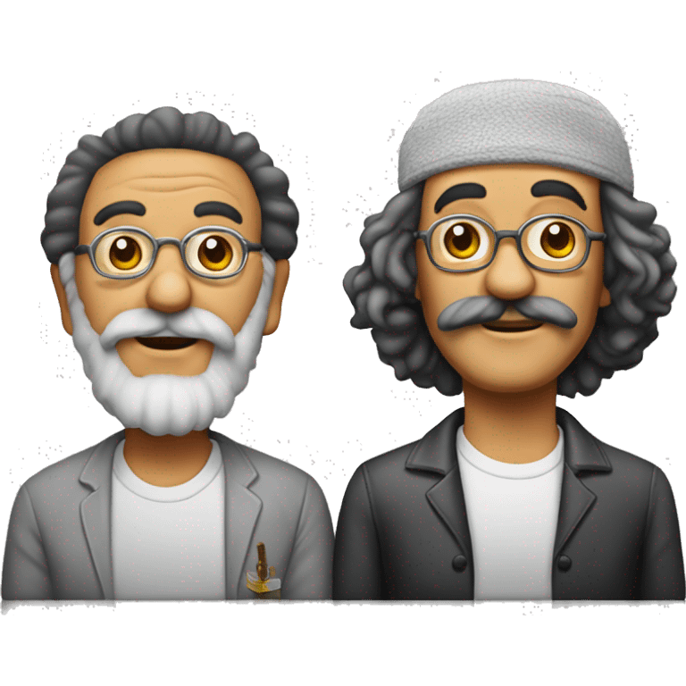 cheech and chong as college professors  emoji