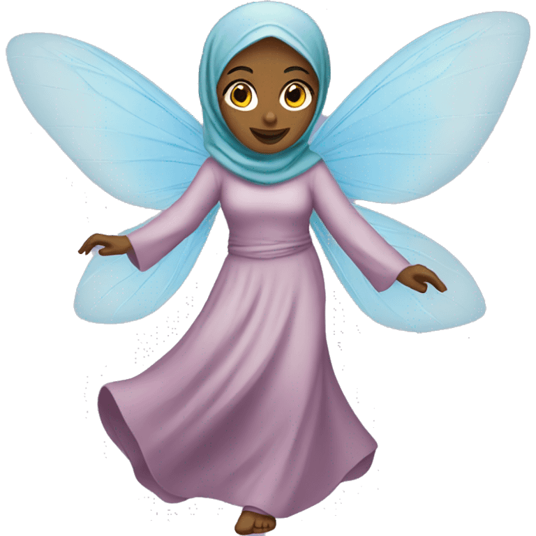 flying hijabi fairy emoji