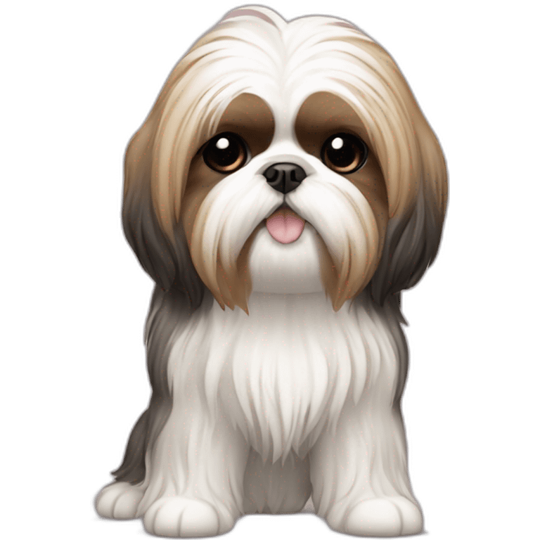 Dog Shih Tzu with long coat full-height  emoji