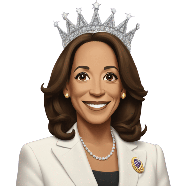 kamala harris wearing a tiara emoji