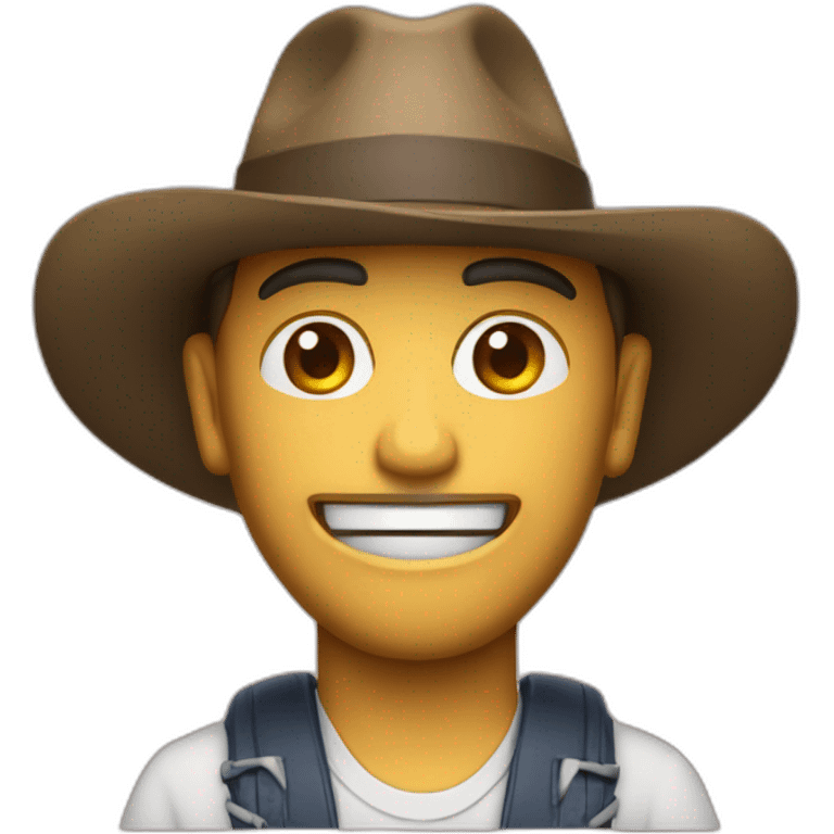 creame un emoji de un hombre con sombrero y pipa emoji