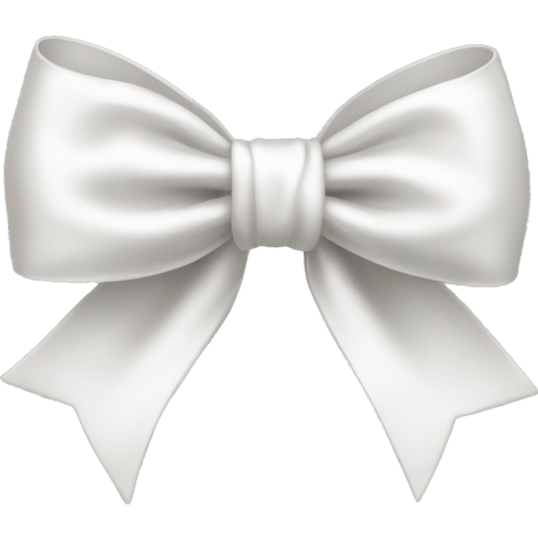 white satin bow emoji