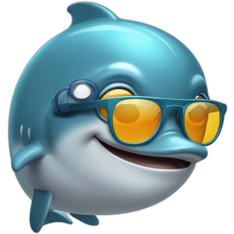 dolphin with glasses emoji