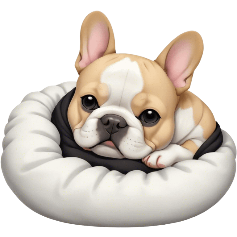 frenchie sleeping emoji