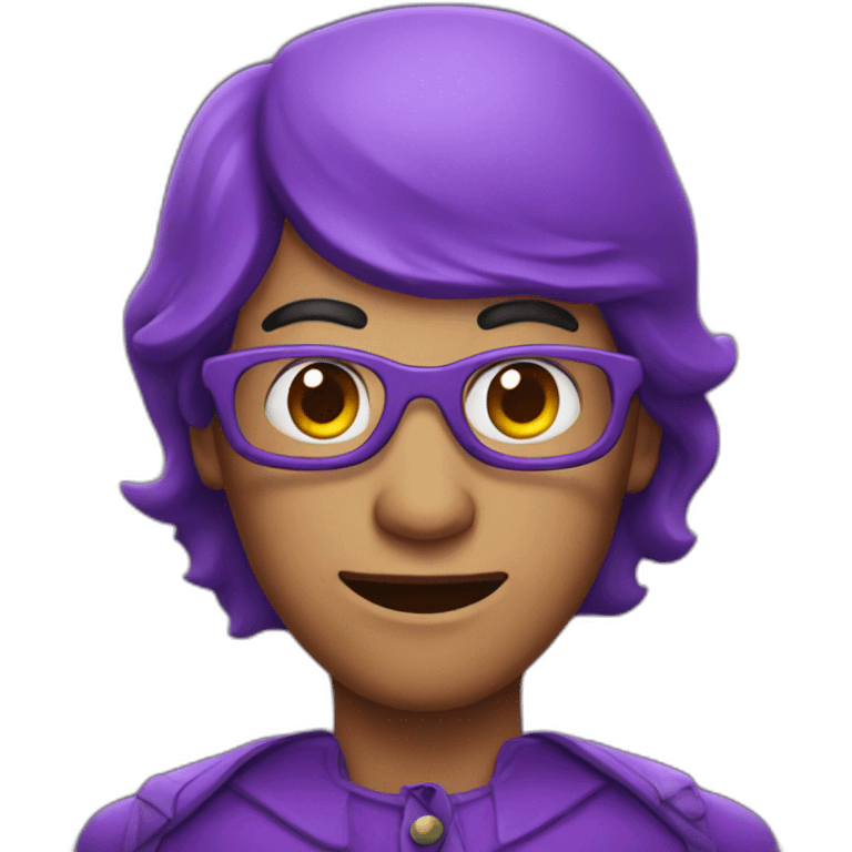 purple man wearing costume emoji