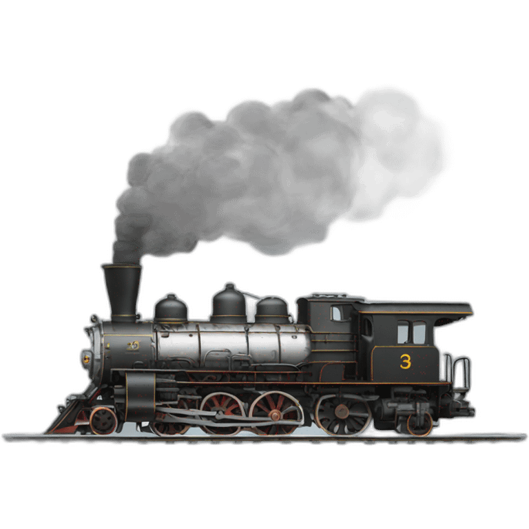 Locomotive with steam emoji