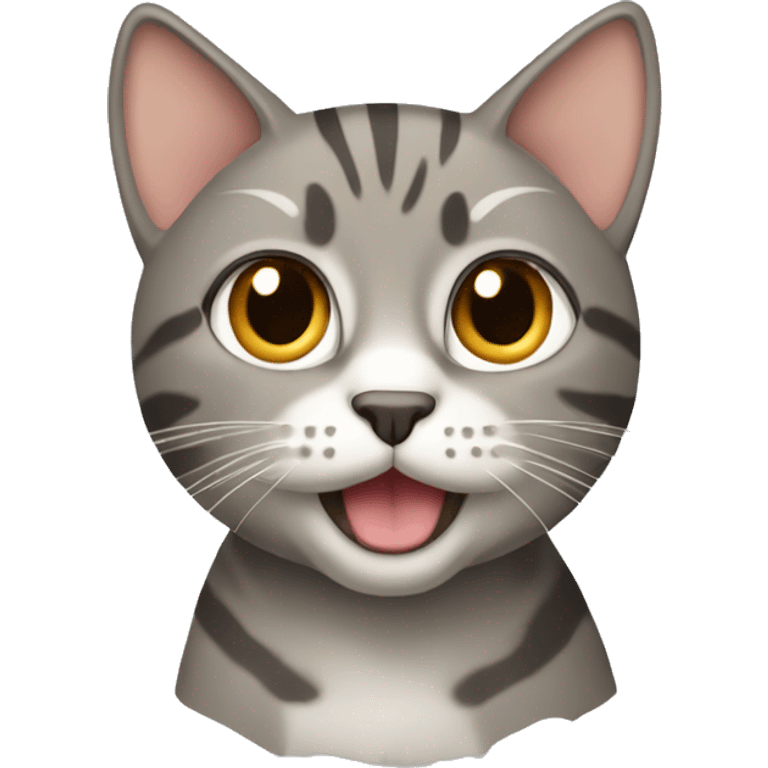 Gray and tan Tabby cat emoji