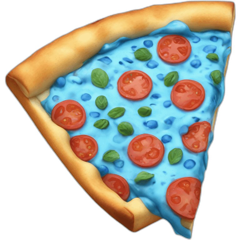 Blue pizza emoji