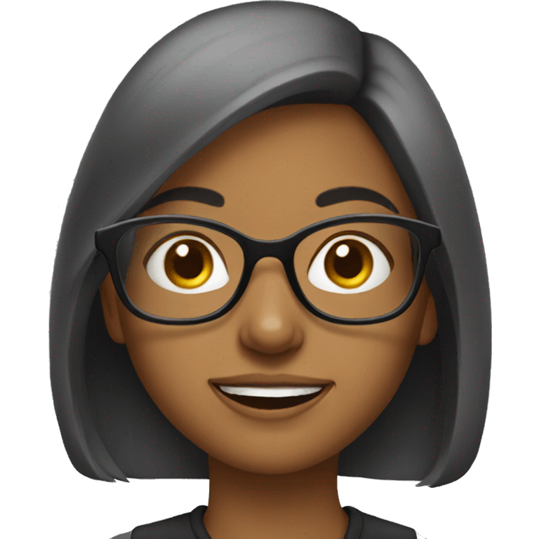 Girl with glasses emoji