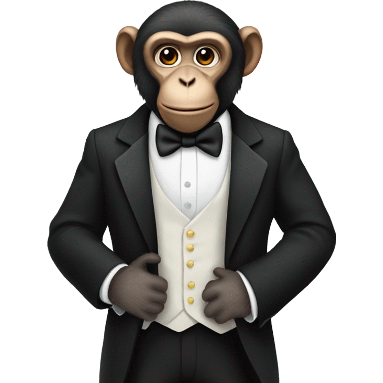 Monkey wearing tux  emoji