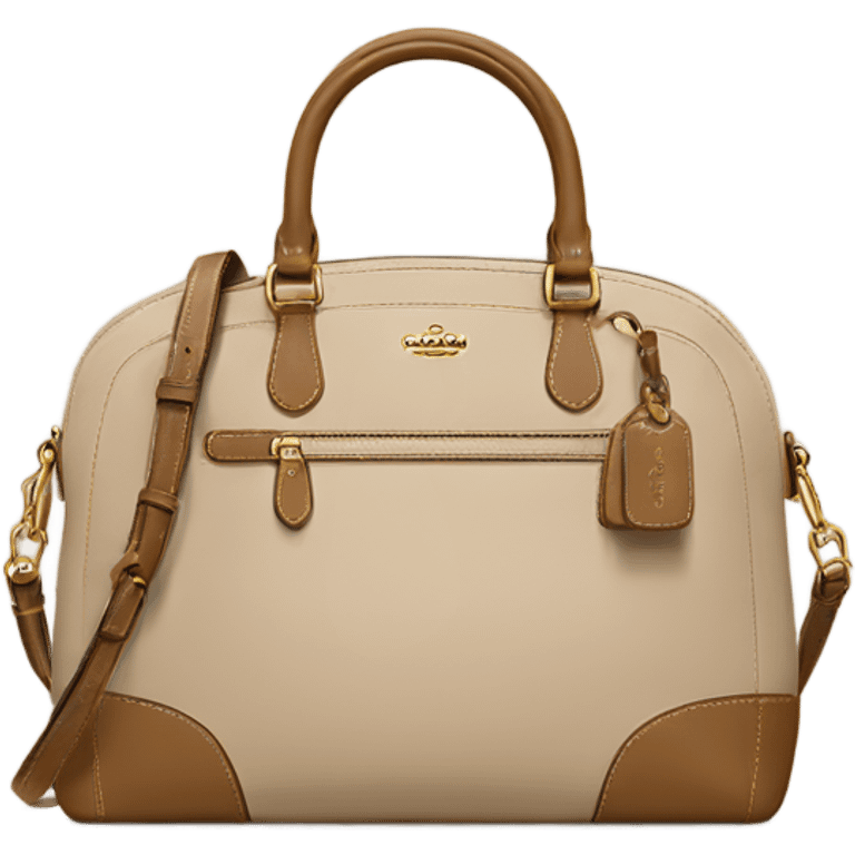 Beige designer coach bag emoji