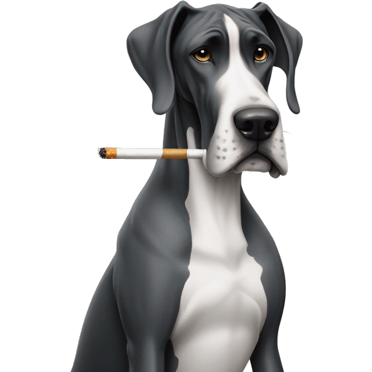 Great Dane smoking a cigarette  emoji