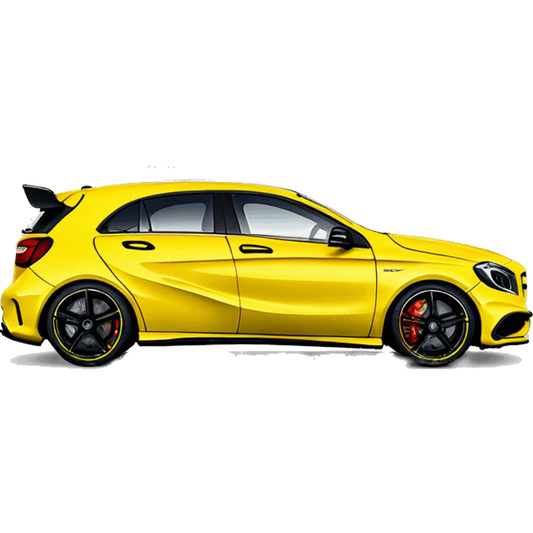 Mercedes amg a45 yellow emoji